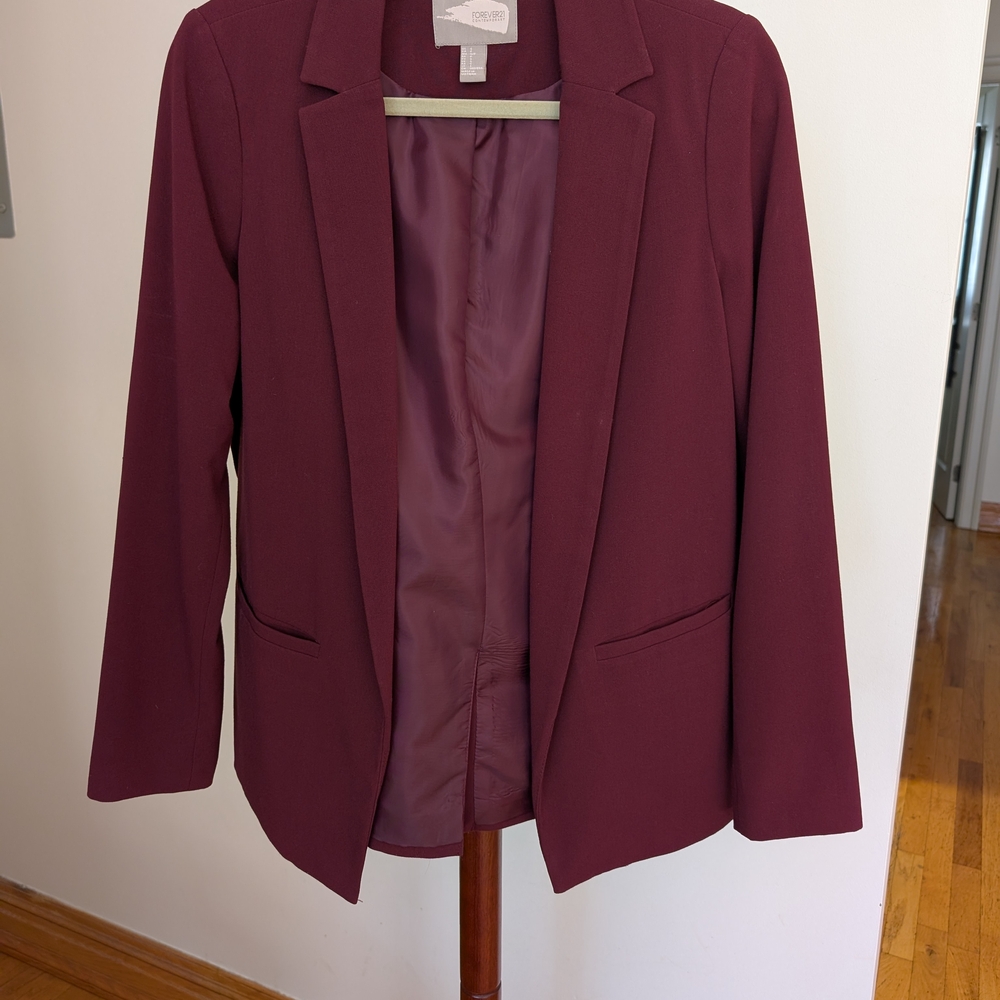 Women's Burgundy Blazer
